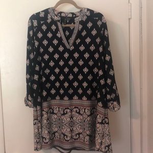 New Directions Curvy- Navy Blouse